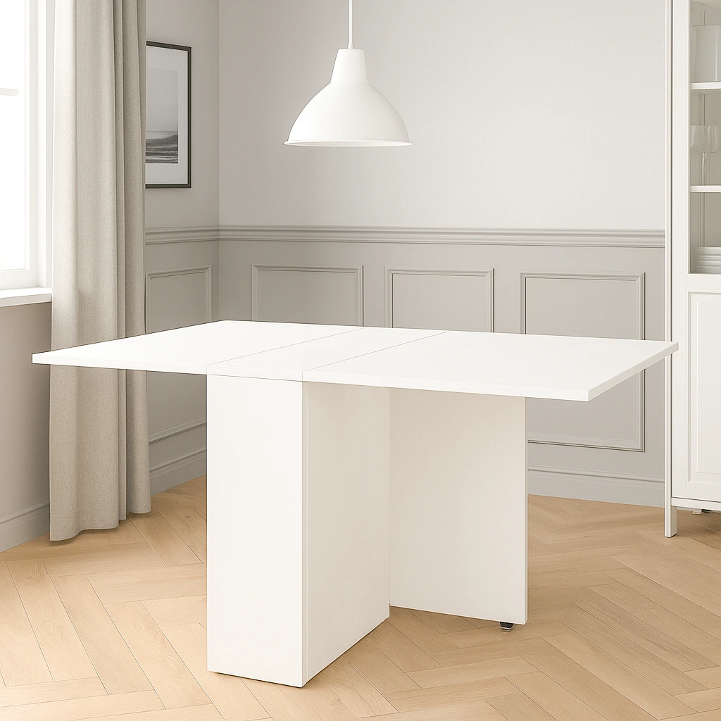 میز ناهار خوری تاشو سفید