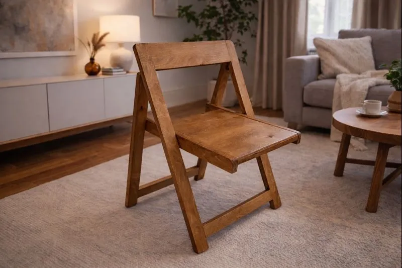 صندلی تاشو چوبی نسکافه ای