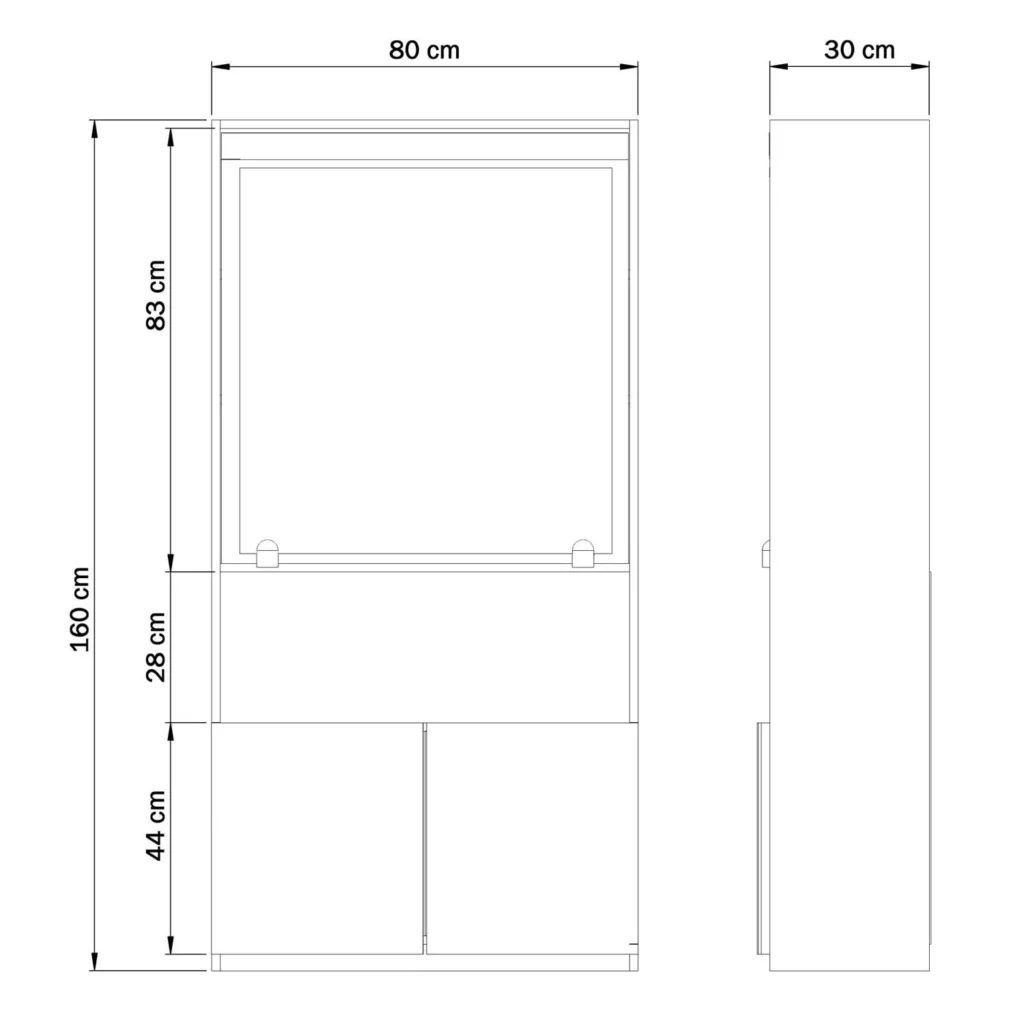 ابعاد میز تحریر تاشو