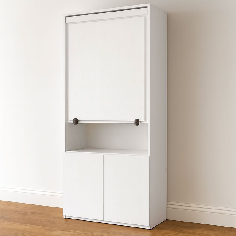 میز تحریر کتابخانه دار سفید